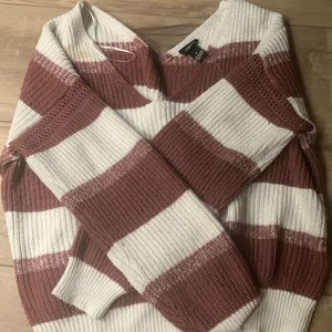 rue 21 white and nude pink sweater!